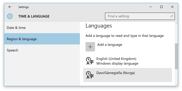 Language is configured with the correct keyboard